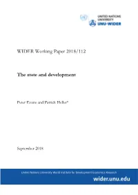 The State and Development