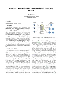 Analyzing and Mitigating Privacy with the DNS Root Service