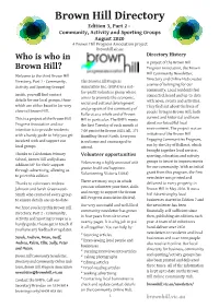 Brown Hill Directory