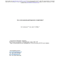 Can a Nick Promote Partial Genome Re-Replication?