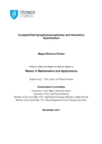 Complexified Symplectomorphisms and Geometric Quantization Master