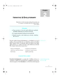 Iterative & Evolutionary