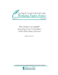 Working Paper Series Paper No