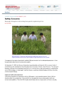 Safety Concerns Warnings of Long-Term Risks Arising from Genetic Engineering of Rice by YIN PUMIN