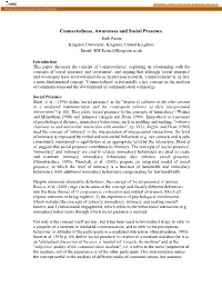 Social Presence and the Experience of Connectedness