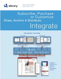 The EBRARY Platform