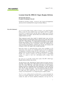 Chatenay-Lessons from the EU Sugar Regime Reform-8-12