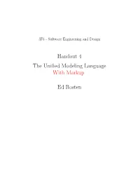 Handout 4 the Unified Modeling Language with Markup Ed Rosten