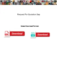 Request for Quotation Sap