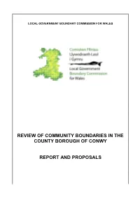 Review of Community Boundaries in the County Borough of Conwy