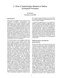 Marine Microbiology: a Need for Deep-Sea In: Overbeck, J., Chrost, R