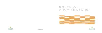 Rolex and Architecture 2018 Press