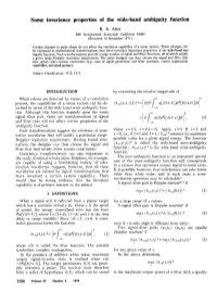 Some Invariance Properties of the Wide-Band Ambiguity Function