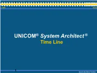 UNICOM® System Architect ® Time Line