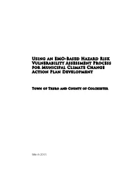 Using an EMO-Based Hazard Risk Vulnerability Assessment Process for Municipal Climate Change Action Plan Development