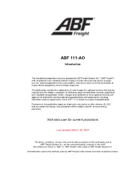 ABF 111-AO Introduction
