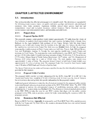 Chapter 3. Affected Environment