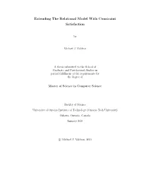 Extending the Relational Model with Constraint Satisfaction