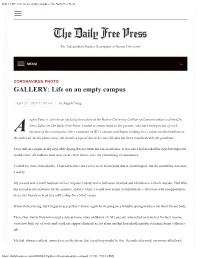 GALLERY: Life on an Empty Campus – the Daily Free Press