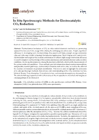 In Situ Spectroscopic Methods for Electrocatalytic CO2 Reduction