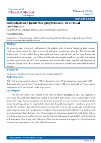 Sarcoidosis and Pyoderma Gangrenosum, an Unusual