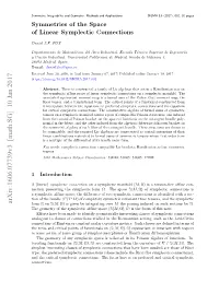 Symmetries of the Space of Linear Symplectic Connections