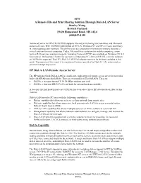 4070 a Remote File and Print Sharing Solution Through Dial-A-LAN Server Stanley Wang Hewlett Packard 19420 Homestead Road, MS 44L4 (408)447-4138