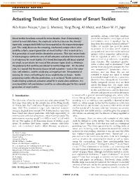 Actuating Textiles: Next Generation of Smart Textiles