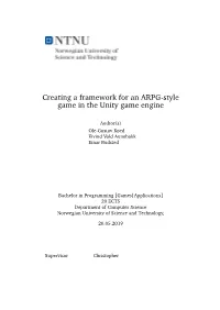 Creating a Framework for an ARPG-Style Game in the Unity Game Engine