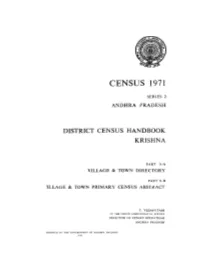 District Census Handbook, Krishna, Part X- a & B, Series-2