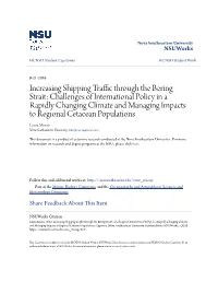 Increasing Shipping Traffic Through the Bering Strait
