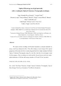 Optical 3D-Storage in Sol-Gel Materials with a Reading by Optical Coherence Tomography-Technique