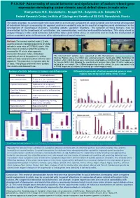 P.1.H.029. Abnormality of Social Behavior and Dysfunction of Autism