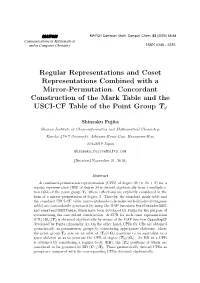 Regular Representations and Coset Representations Combined with a Mirror-Permutation