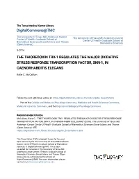 The Thioredoxin Trx-1 Regulates the Major Oxidative Stress Response Transcription Factor, Skn-1, in Caenorhabditis Elegans