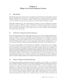 Chapter 4 Village Level Socio-Political Context
