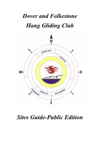 Dover and Folkestone Hang Gliding Club Sites Guide-Public Edition