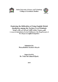 Exploring the Difficulties of Using English Modal Auxiliaries Among