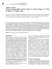 Onecut Transcription Factor OC2 Is a Direct Target of T-Bet in Type-1 T-Helper Cells
