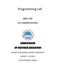 Programming Lab