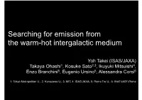 Searching for Emission from the Warm-Hot Intergalactic Medium