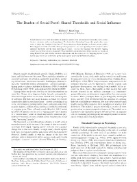 Shared Thresholds and Social Influence