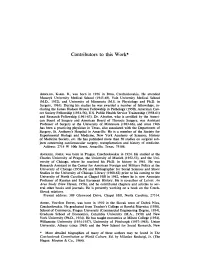 Contributors to This Work*