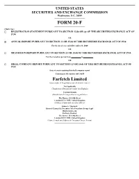 FORM 20-F Farfetch Limited
