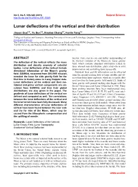Lunar Deflections of the Vertical and Their Distribution