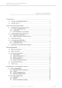Table of Contents