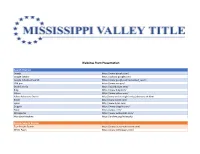 Websites from Presentation 4 Handout