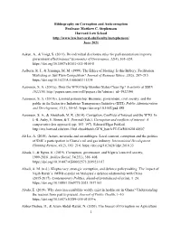 Bibliography on Corruption and Anticorruption Professor Matthew C