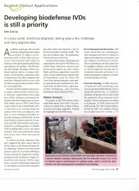 Developing Biodefense Ivds Is Still a Priority John Conroy
