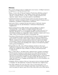 Glossary These Selective Glossary Entries Are Adapted from Several Sources, Including the Glossaries in Anderson Et Al
